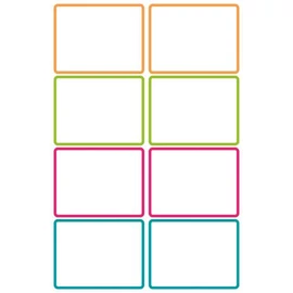 Címke, műanyag, iskolai, 46x33 mm, kézzel írható, AVERY ZWECKFORM, színes, 16 címke/csomag