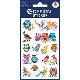 Matrica, papír, 3 ív, 76x120 mm, AVERY ZWECKFORM, "Z-Design No.57512", bagoly