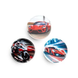 Matrica, tépőzáras, Classy Plus táskához, BELMIL "No Limit" versenyautó