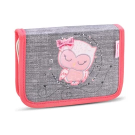 Tolltartó, klapnis, cipzáras, BELMIL "Little Owl", szürke-barack, bagoly