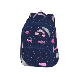 Iskolatáska, cipzáras, BELMIL "Maxi Packspecial T-Simple Heart", pöttyös-szivecskés