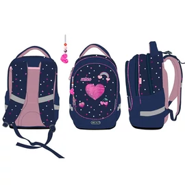 Iskolatáska, cipzáras, BELMIL "Leisure Special T-Simple Heart", szivecske