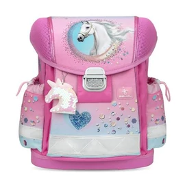 Iskolatáska, fémcsat, BELMIL "Classy Dream Hooves", lovacska