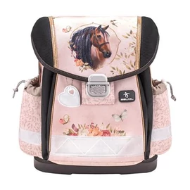 Iskolatáska, fémcsat, BELMIL "Classy Horse Chestnut", lovacska