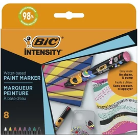 Dekormarker készlet, 1,5 - 2,3 mm, BIC "Paint marker", 8 különböző élénk szín