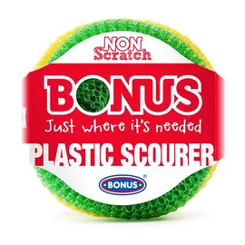 Műanyag súroló, 3 db, BONUS, vegyes színek