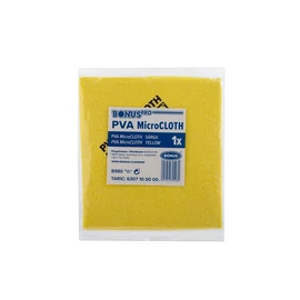 Törlőkendő, mikroszálas, univerzális, 40x34 cm, BONUS "PVA MicroCLOTH", sárga