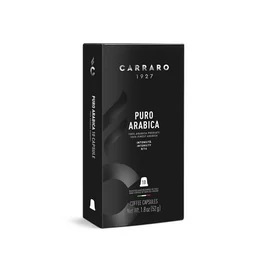 Kávékapszula, Nespresso® kompatibilis, 10 db, CARRARO "Puro Arabica"