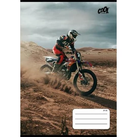Füzet, tűzött, A5, vonalas, 32 lap, 4-8. osztály, COOL BY VICTORIA "Motocross", "21-32"