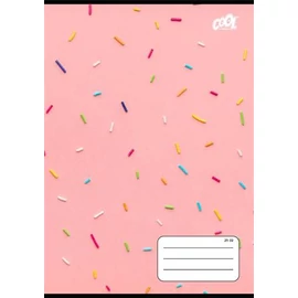 Füzet, tűzött, A5, vonalas, 32 lap, 4-8. osztály, COOL BY VICTORIA "Sweet pink", "21-32"
