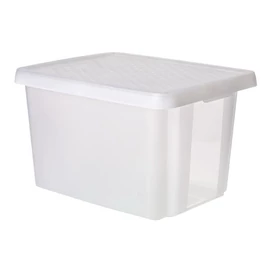 Tárolódoboz, tetővel, 45 l, áttetsző, CURVER "Essentials"