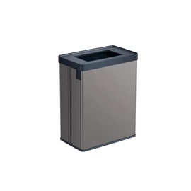 Szelektív hulladékgyűjtő, fedél nélküli, 54 liter, CURVER "Verto Recycle", szürke/fekete