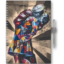 Naptár, tervező, A5, heti, DAYLINER, "InSpiral", graffiti