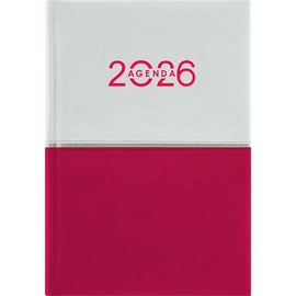 Naptár, tervező, B6, heti, DAYLINER "Contrast", fehér-piros