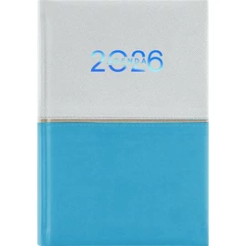 Naptár, tervező, B6, heti, DAYLINER "Contrast", fehér-világoskék