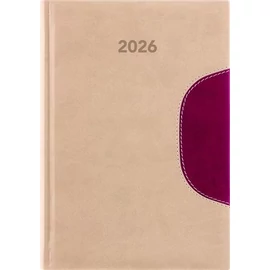 Naptár, tervező, B5, heti, DAYLINER "Memphis", bézs-padlizsán