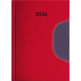 Naptár, tervező, B5, heti, DAYLINER "Memphis", piros-szürke