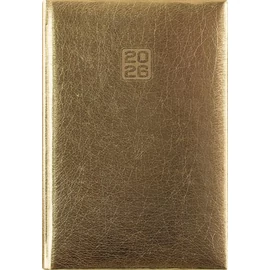 Naptár, tervező, B6, heti, DAYLINER, "Mirror", arany