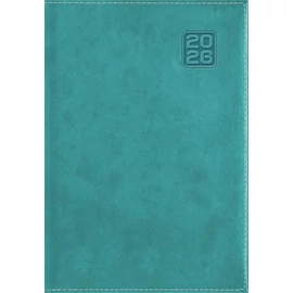 Naptár, tervező, B5, heti, DAYLINER "Square", türkiz
