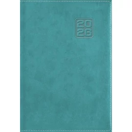 Naptár, tervező, B6, heti, DAYLINER "Square", türkiz