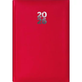 Naptár, tervező, A5, heti, DAYLINER, "Pannon", piros