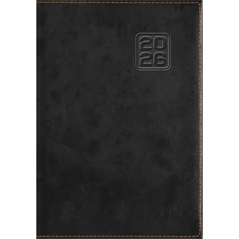 Naptár, tervező, A5, napi, DAYLINER "Square", fekete