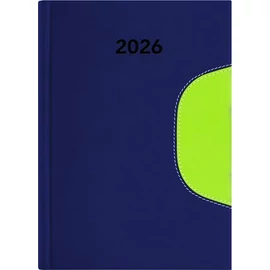 Naptár, tervező, A5, napi, DAYLINER "Memphis", kék-zöld