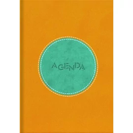 Naptár, tervező, A5, napi, DAYLINER "Central", sárga-türkiz