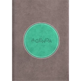 Naptár, tervező, A5, napi, DAYLINER "Central", szürke-türkiz