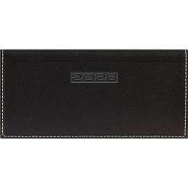 Zsebnaptár, fekvő elrendezésű, DAYLINER, "Sherwood", fekete