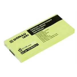 Öntapadó jegyzettömb, 51x38mm, 3x100 lap, DONAU "ECO", sárga