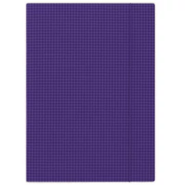 Gumis mappa, karton, A4, kockás, DONAU, kék