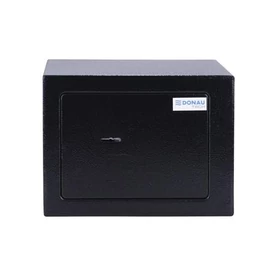 Bútorszéf, kulcsos zár, 230x170x170 mm, DONAU "Tech", fekete