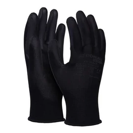 Szerelőkesztyű, PU, DONAU "Safety", 10/XLméret, fekete