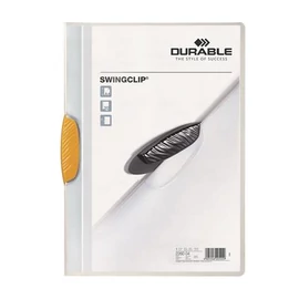 Gyorsfűző, klipes, A4, DURABLE "Swingclip® 30", sárga