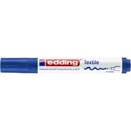 Textilmarker, 2-3 mm, kúpos, EDDING "4500", kék