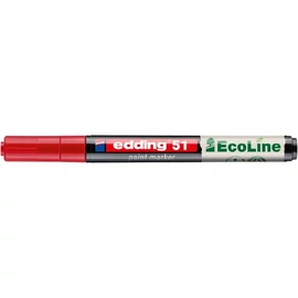 Lakkmarker, 1-2 mm, EDDING "51", piros