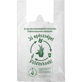 Ingvállas tasak, lebomló, 24x45x0,15 cm "Jó egészséget Földünknek"