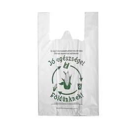 Ingvállas tasak, lebomló, 30x50x0,15 cm "Jó egészséget Földünknek"