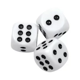 Dobókocka, műanyag, 3 darab