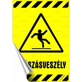 Információs matrica, 25x17,5 cm, "Csúszásveszély"