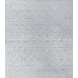 Öntapadós matrica, 2 cm-es, számlap, fehér
