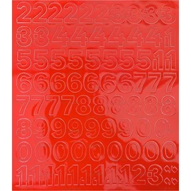 Öntapadós matrica, 2 cm-es, számlap, piros