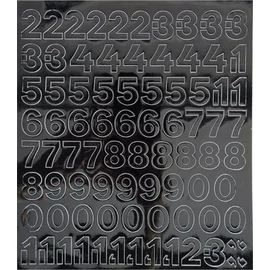 Öntapadós matrica, 2 cm-es, számlap, fekete