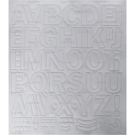 Öntapadós matrica, 3 cm-es, betűlap, fehér