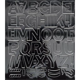 Öntapadós matrica, 3 cm-es, betűlap, fekete