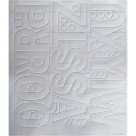 Öntapadós matrica, 5 cm-es, betűlap, ABC második fele, fehér