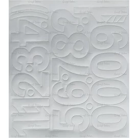 Öntapadós matrica, 5 cm-es, számlap, fehér