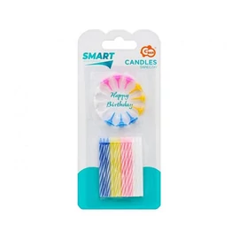Gyertya, születésnapi, 24+12 db tartó
