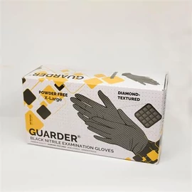 Védőkesztyű, egyszer használatos, nitril, 8,4g, L méret, 100 db, púder nélküli, fekete